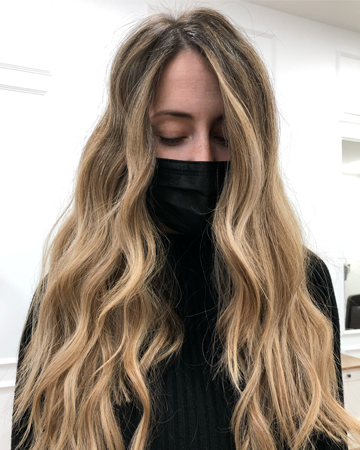 Mechas balayage pelo largo salón Cristina Cisneros